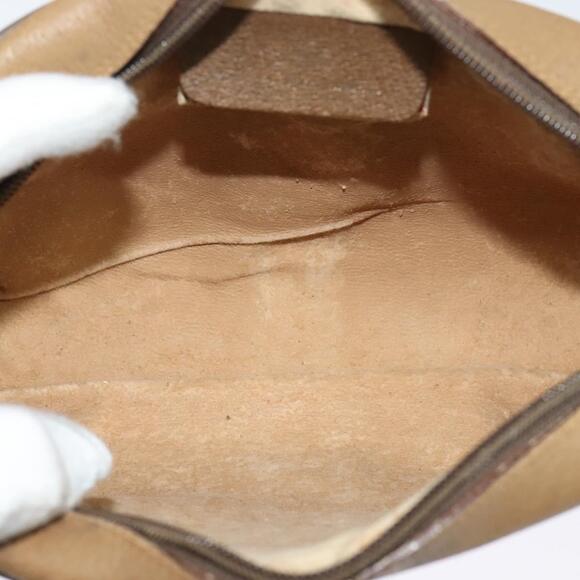 GUCCI GG Supreme Web Sherry Line Bag Pvc Beige Gold 68 02 004